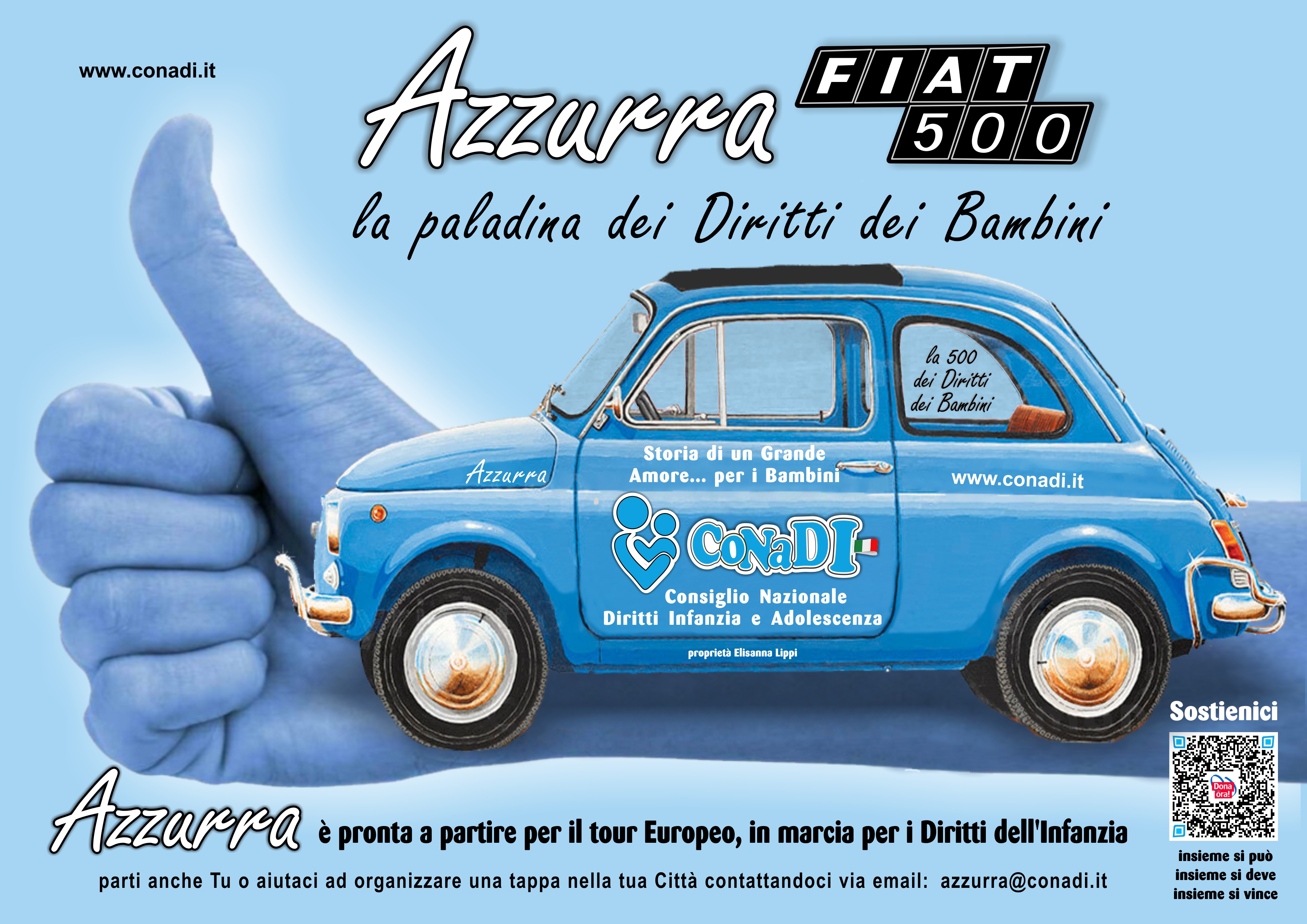 fIAT 500 CONADI - AZZURRA TOUR